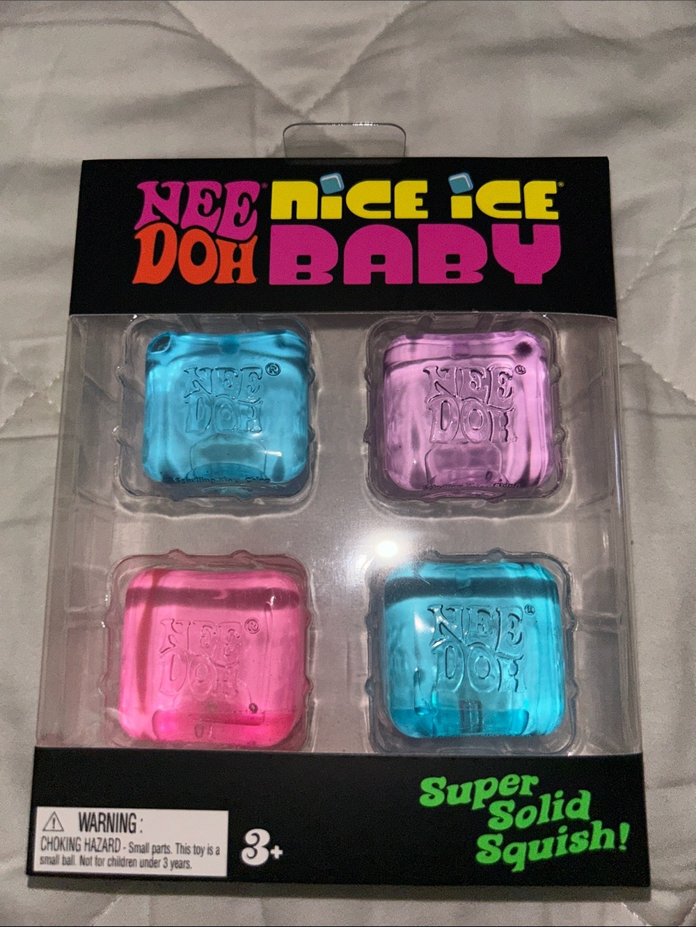 NeeDoh Nice Ice Baby Super Solid Squish Pack - Blue & Pink